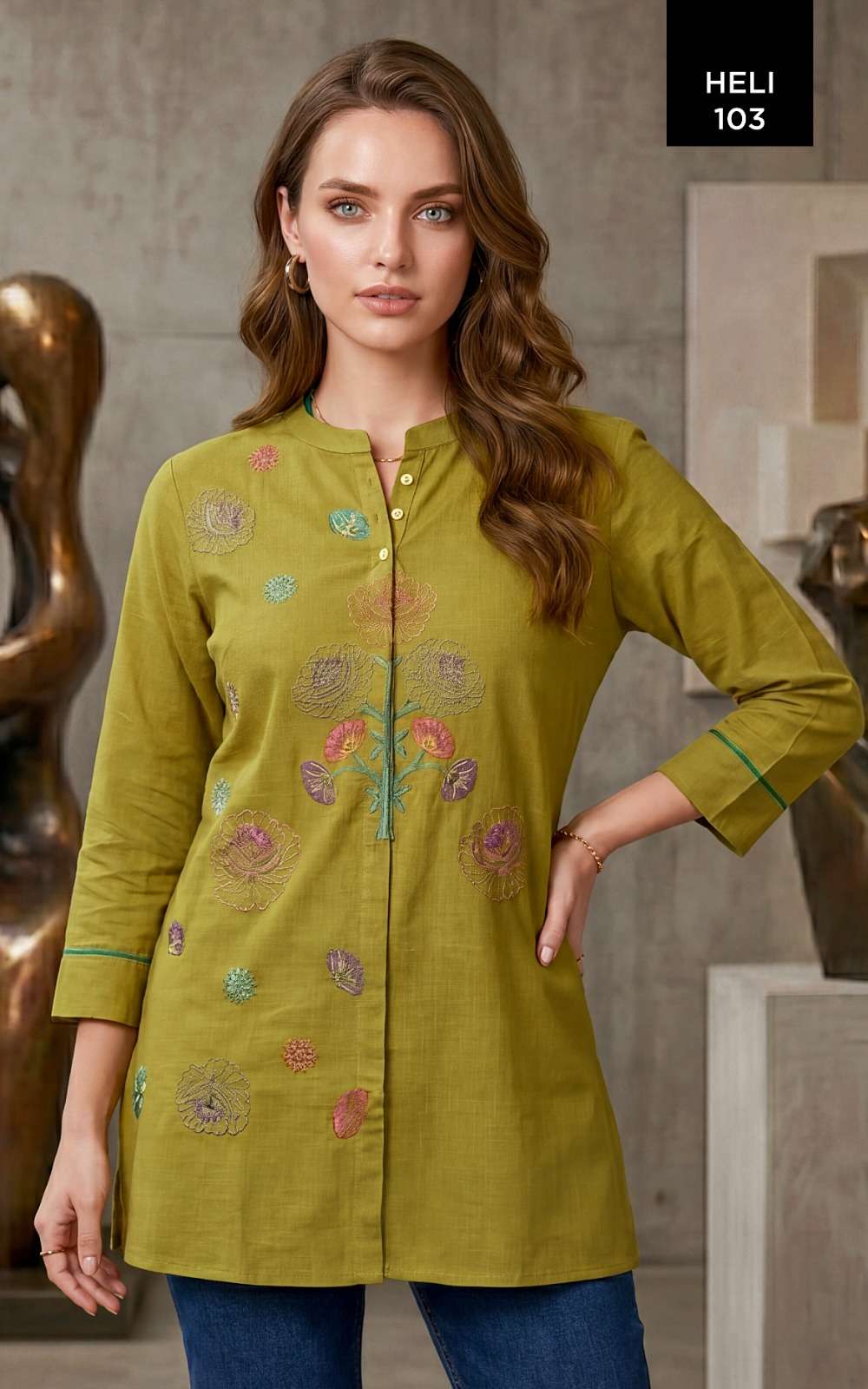 RANGMAYA HELI SUMMER COMFORT LILEN SHORT SHIRT TYPE TOPS FOR WOMEN RESELLER